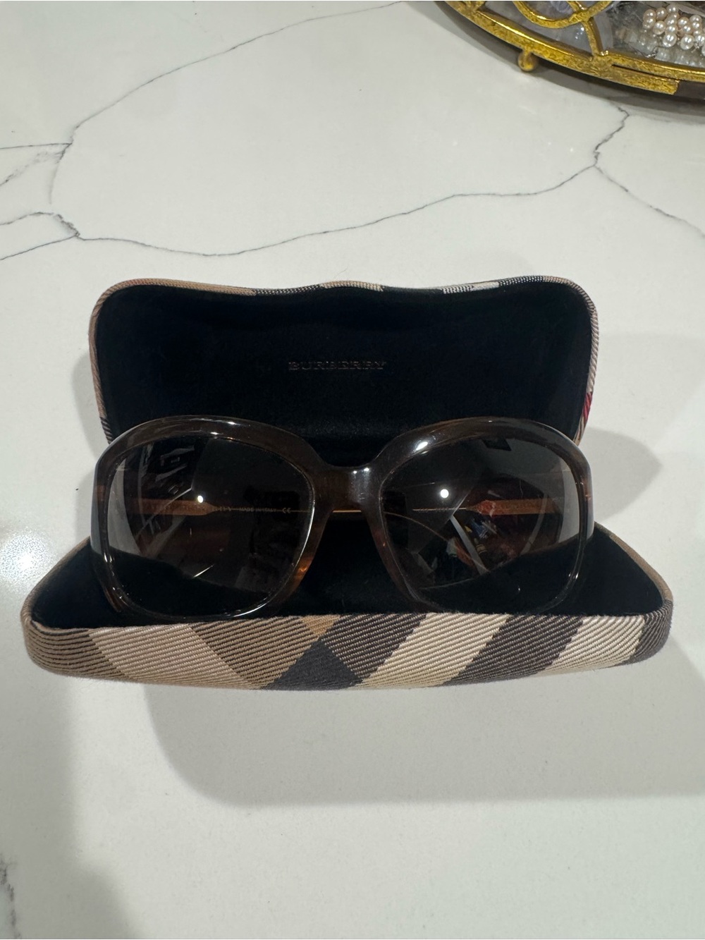 Burberry Women’s Brown Tortoiseshell Sunglasses